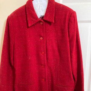 Red  Blazer with Glitter threads-Size 16